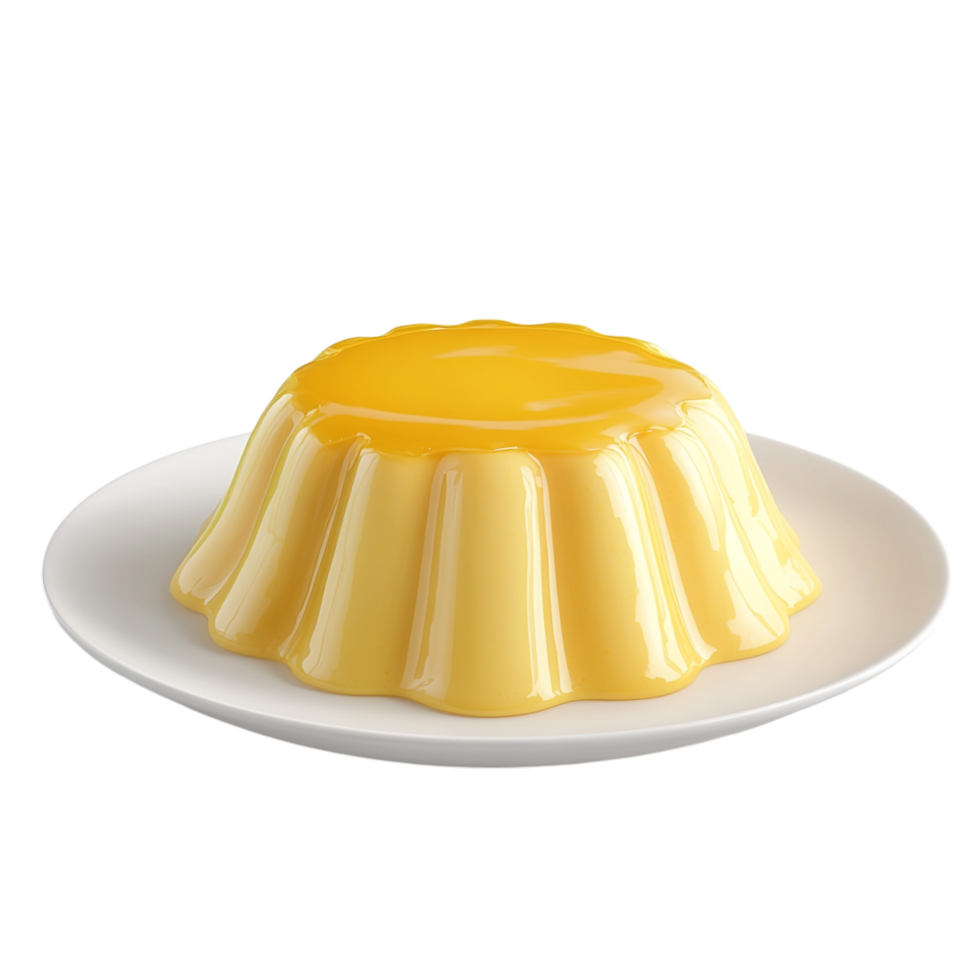 Custard Pudding on transparent background png