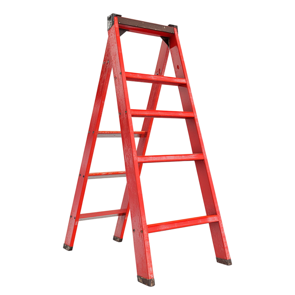 red ladder on a transparent background png