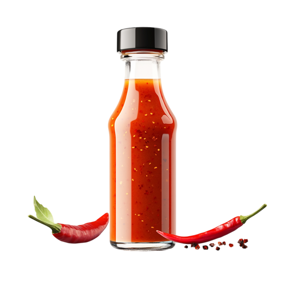 Chili Pepper Hot Sauce on transparent background png
