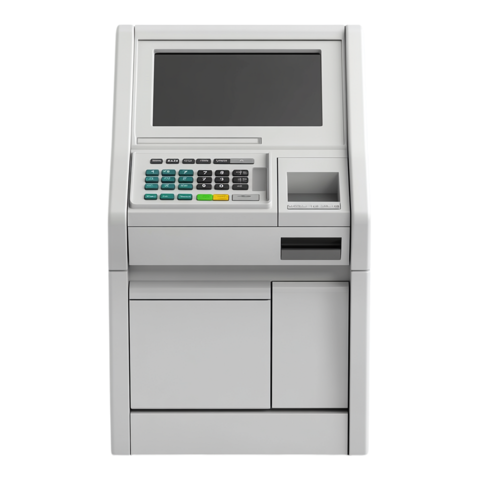 ATM Automated Teller Machine on transparent background png