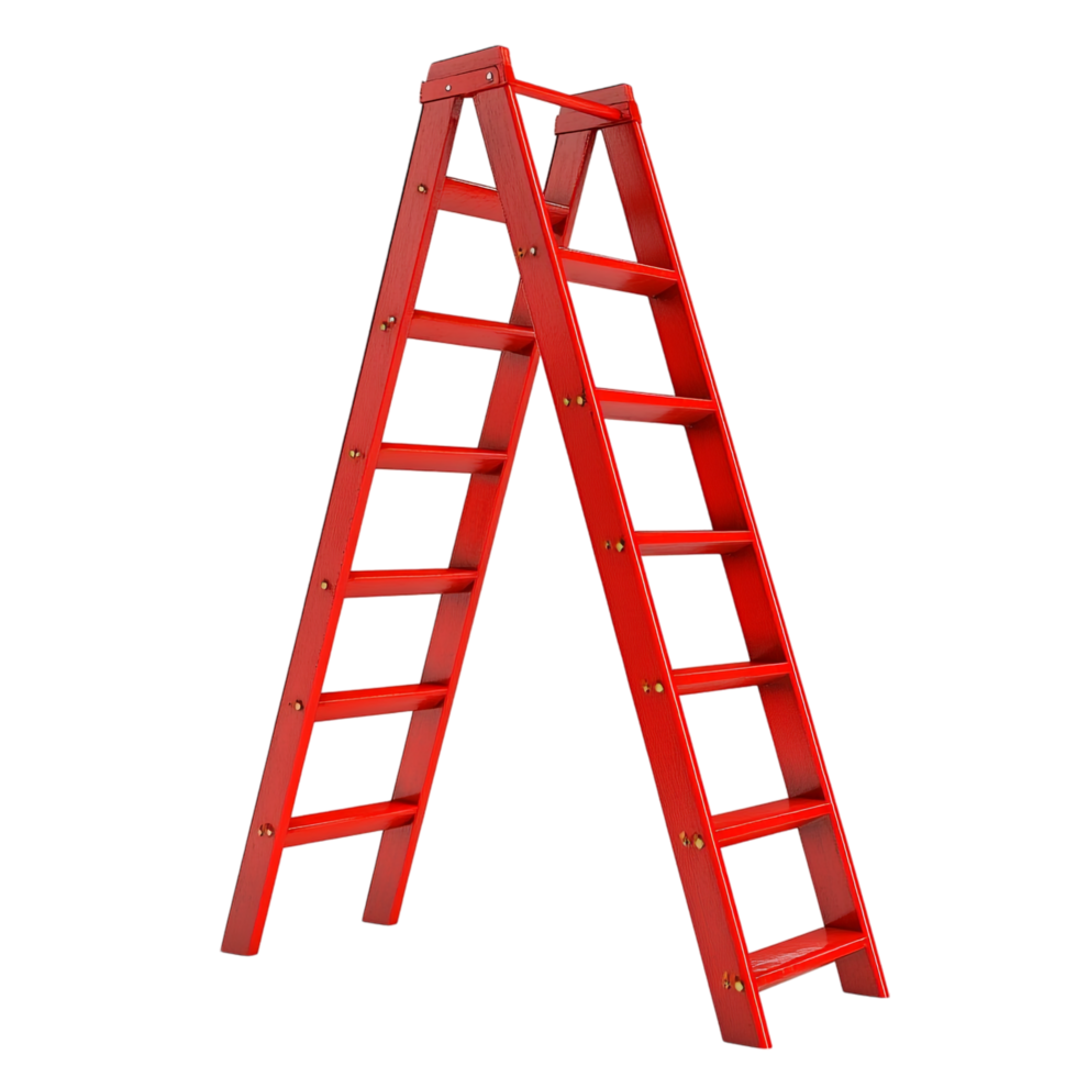 red ladder on a transparent background png