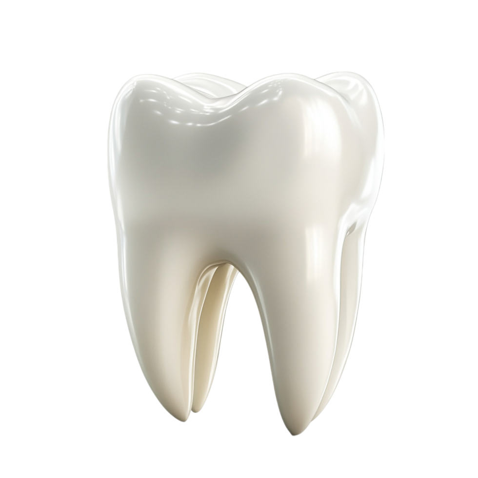 pearly white tooth on a transparent background png