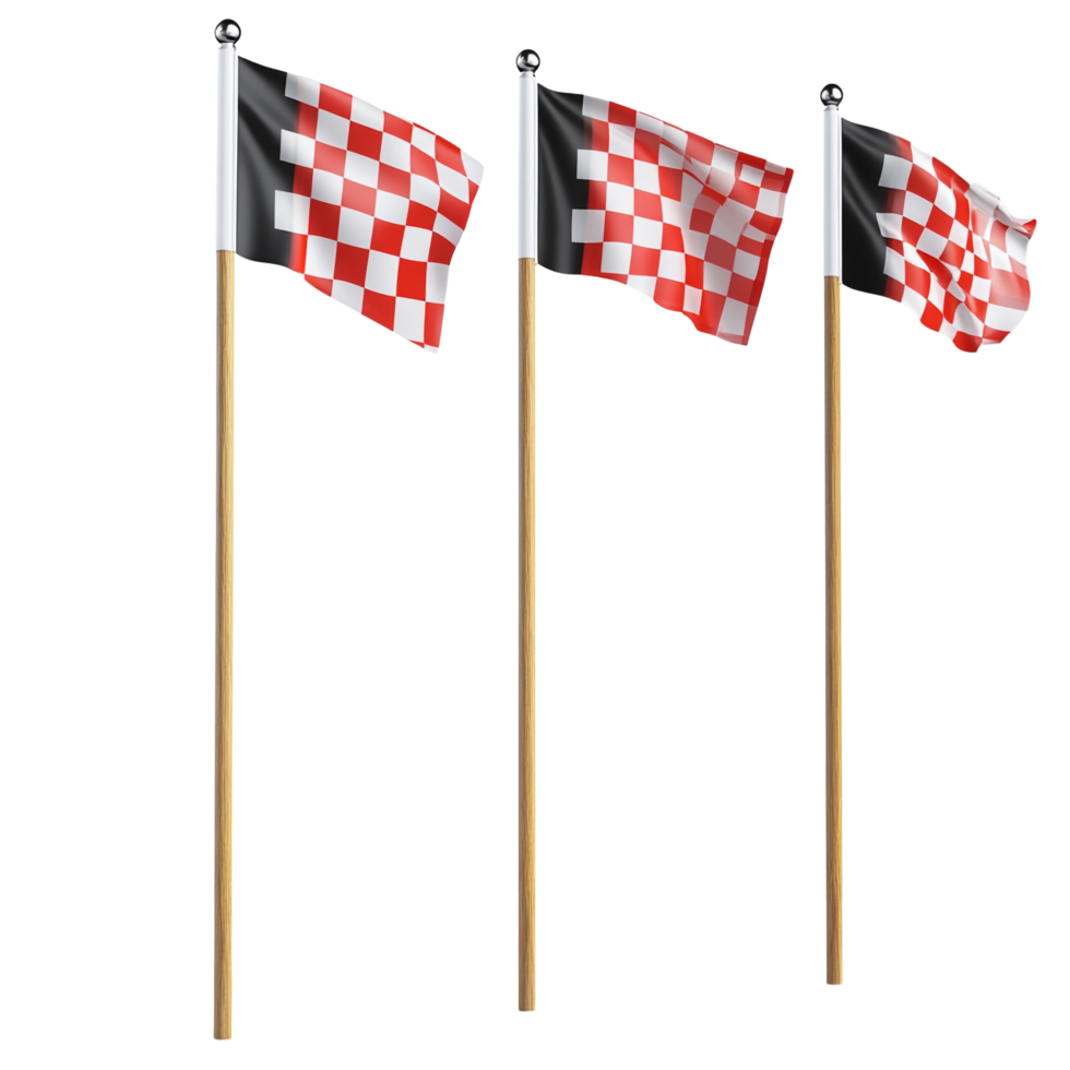 Golf Flagstick and Flag Set on transparent background png