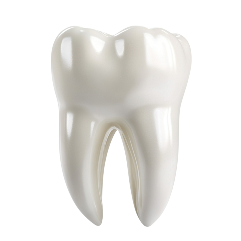 pearly white tooth on a transparent background png