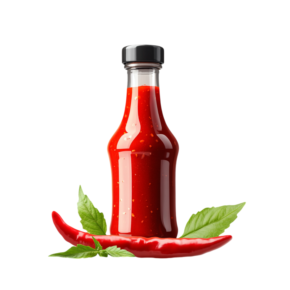 Chili Pepper Hot Sauce on transparent background png