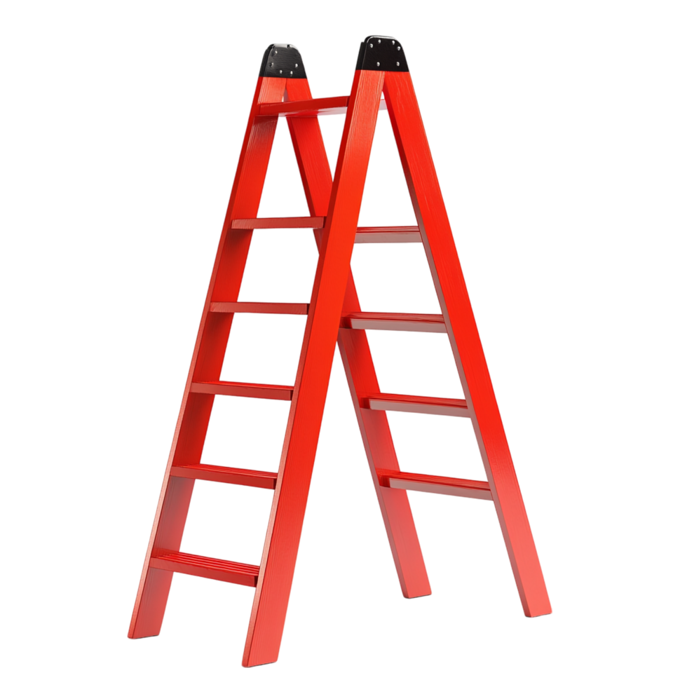 red ladder on a transparent background png