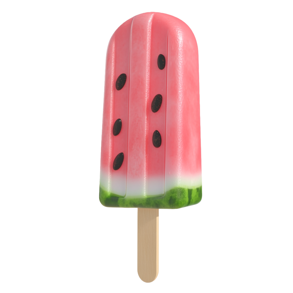 watermelon popsicle ice cream on a transparent background png