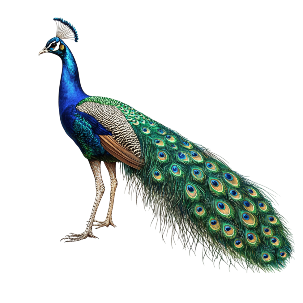 peacock on a transparent background png
