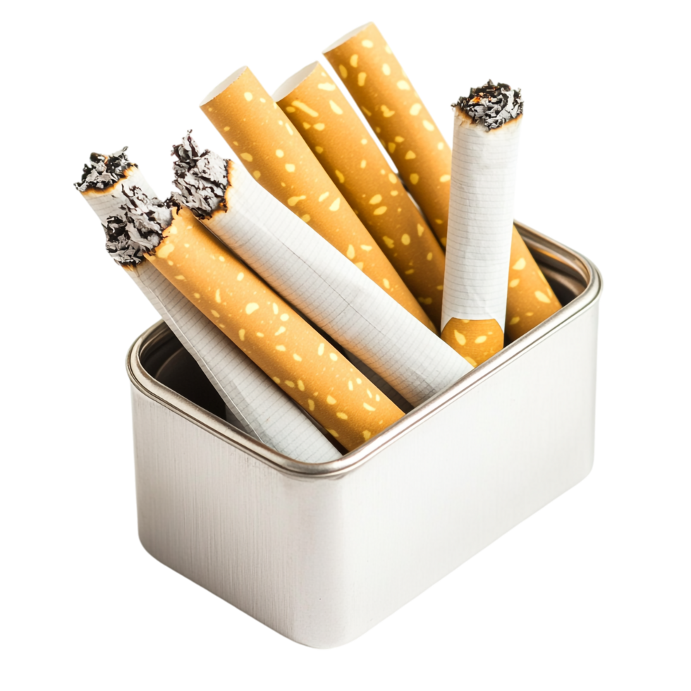 Cigarette in a tin isolated on transparent background png