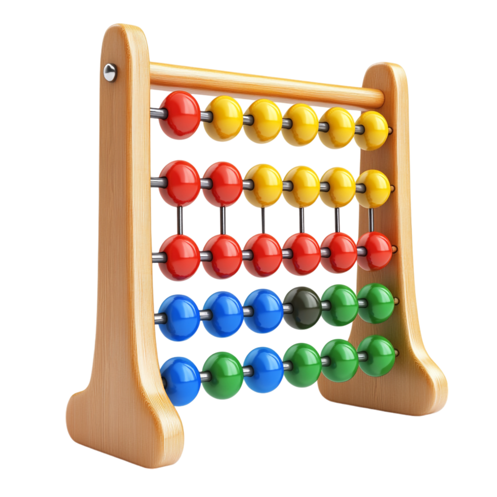 multi colored abacus on a transparent background png