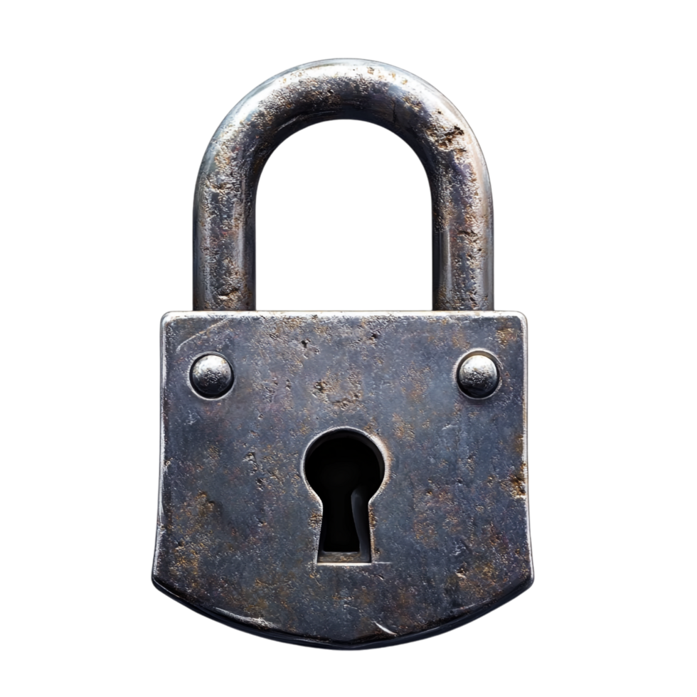 Cartoon padlock isolated on transparent background png