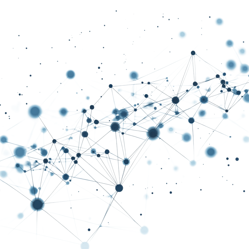 Business network connecting dots tech design png