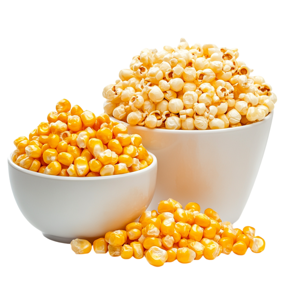 image of sweet corn and popcorn on a transparent background png
