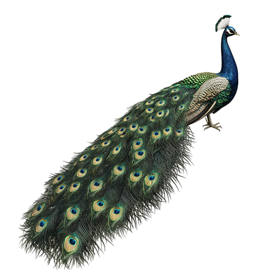 peacock on a transparent background png