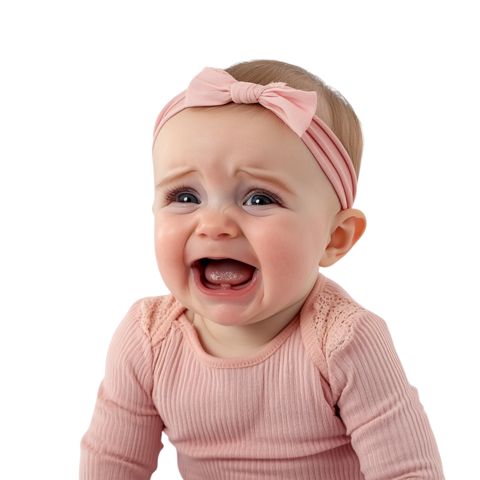 Crying Baby Girl on transparent background png