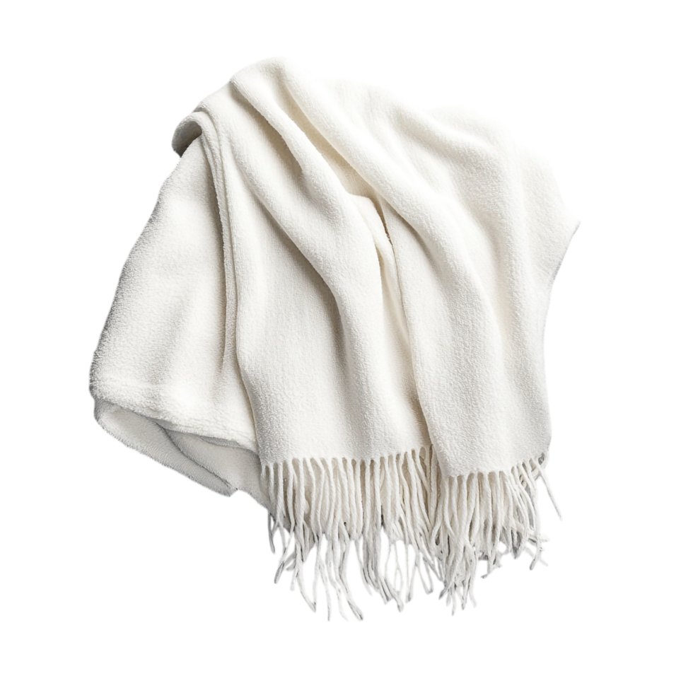 blanket on a transparent background rendered in 8K high detail png