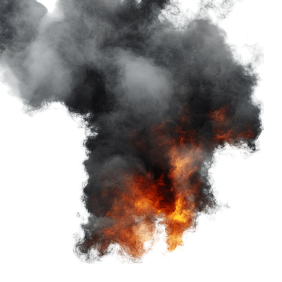 image of smoke and fire on a transparent background png