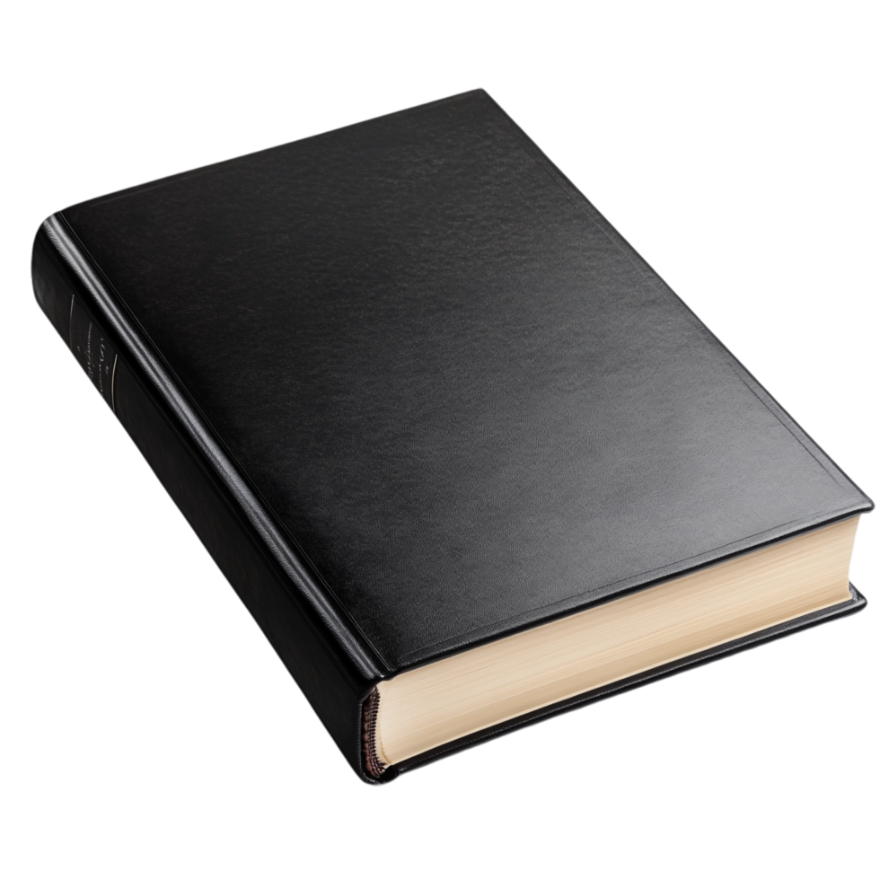 realistic book cover presentation on a transparent background png
