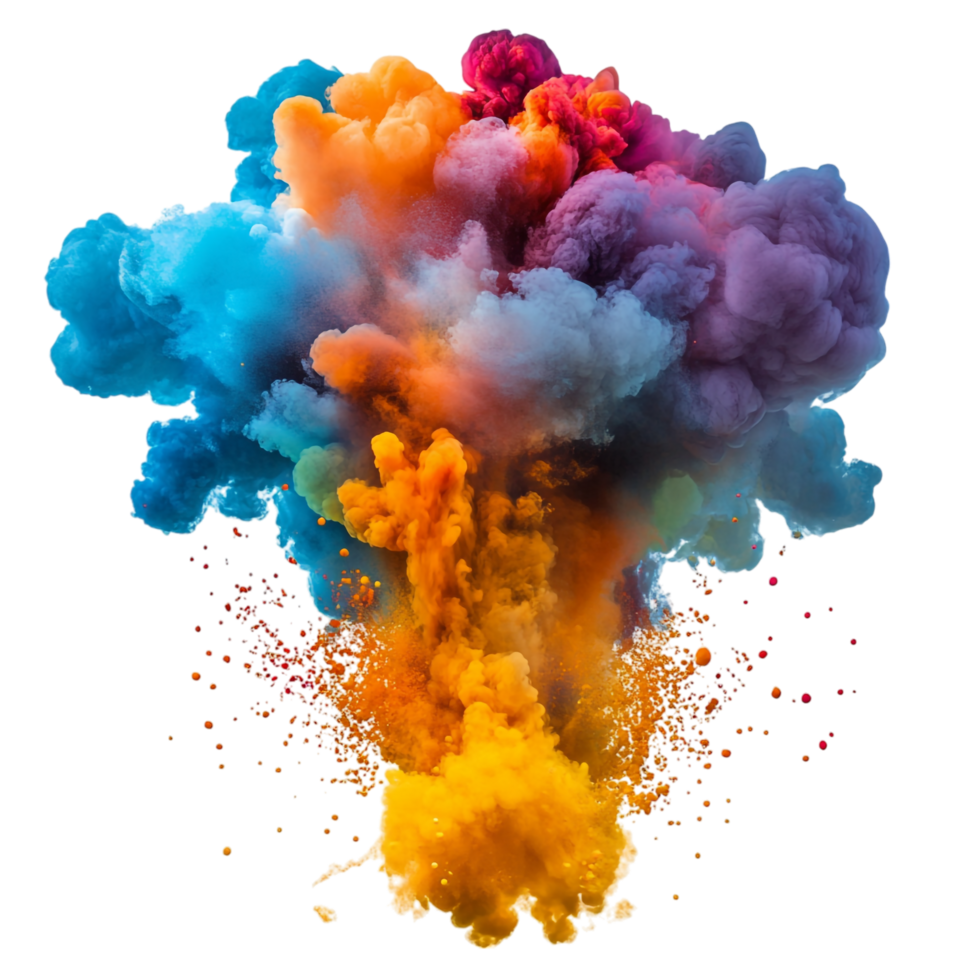 paint explosion on a transparent background png