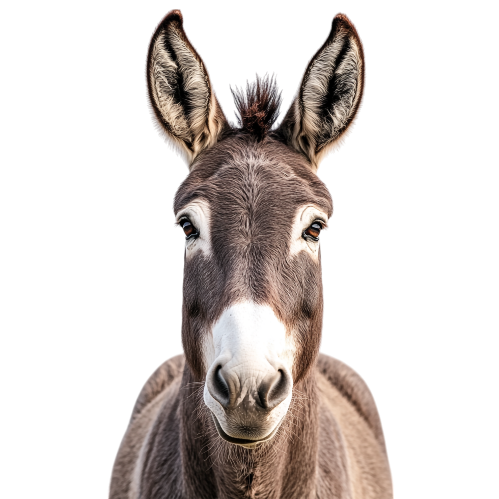 Donkey Portrait on transparent background png