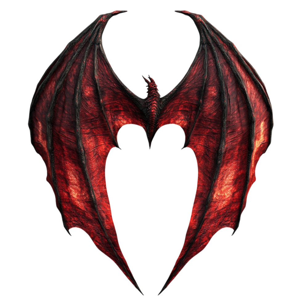 red dragon wings on a transparent background png
