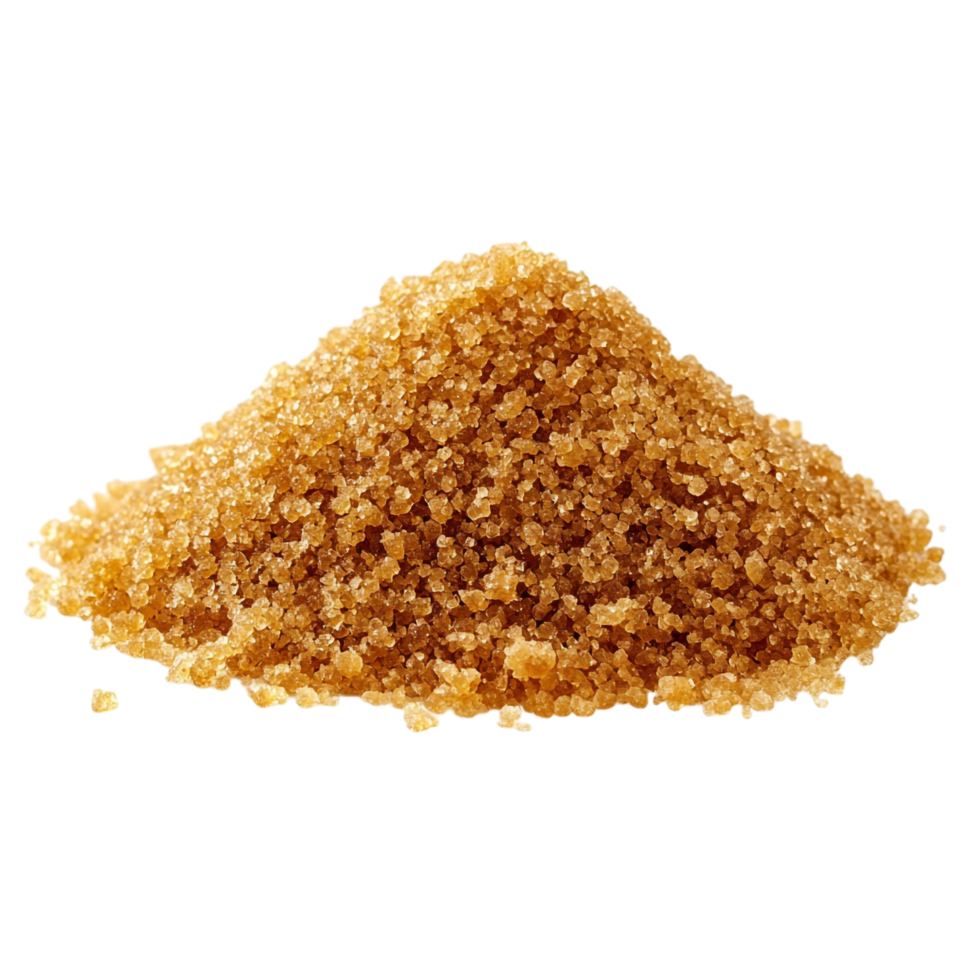 An image of a pile of brown sugar against a transparent background png