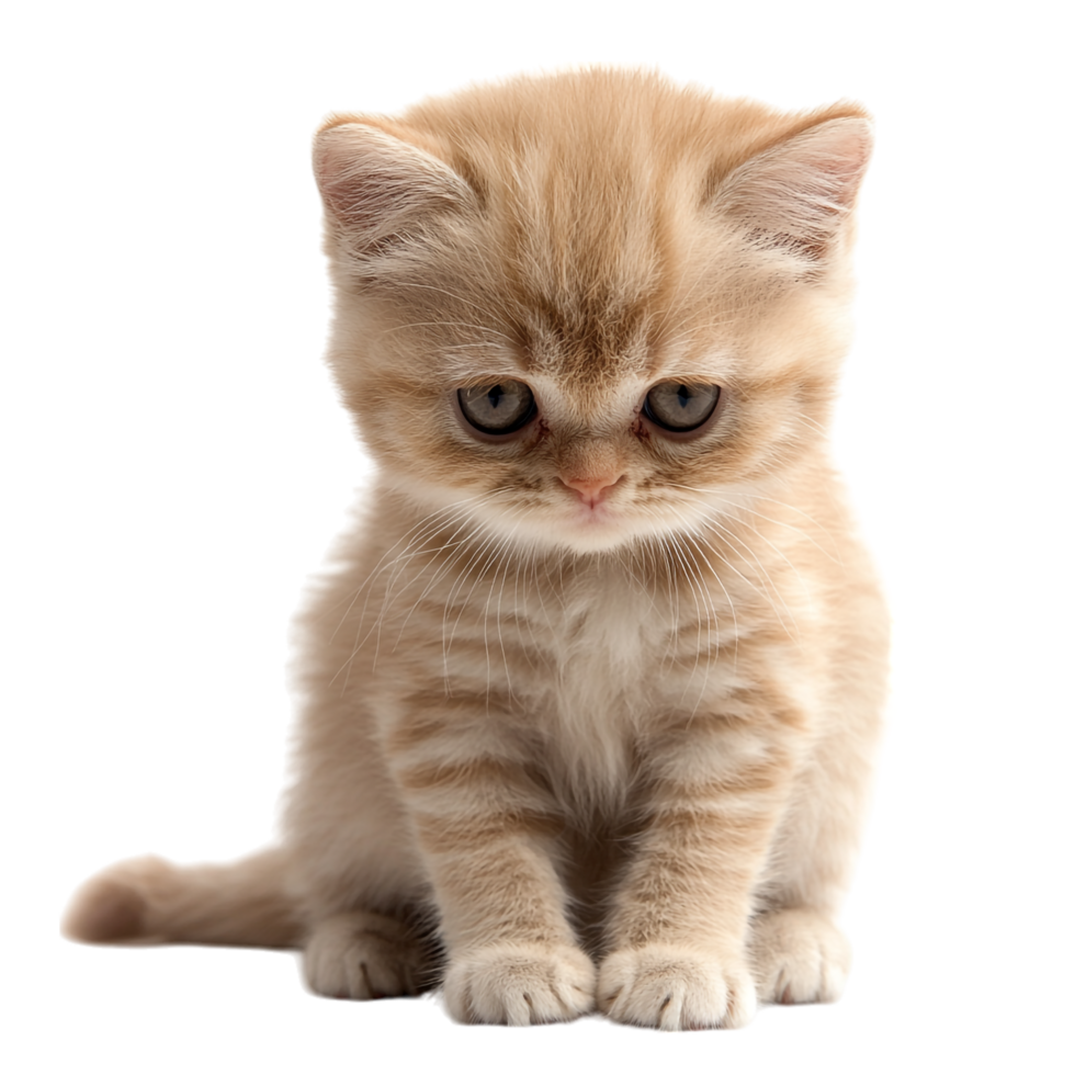 Frowning Kitten on transparent background png