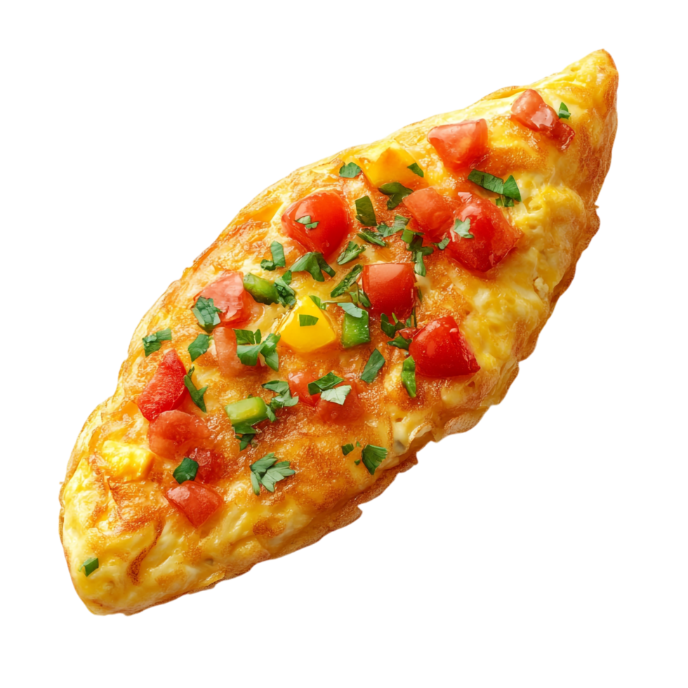 Floating Delicious Omelette on transparent background png