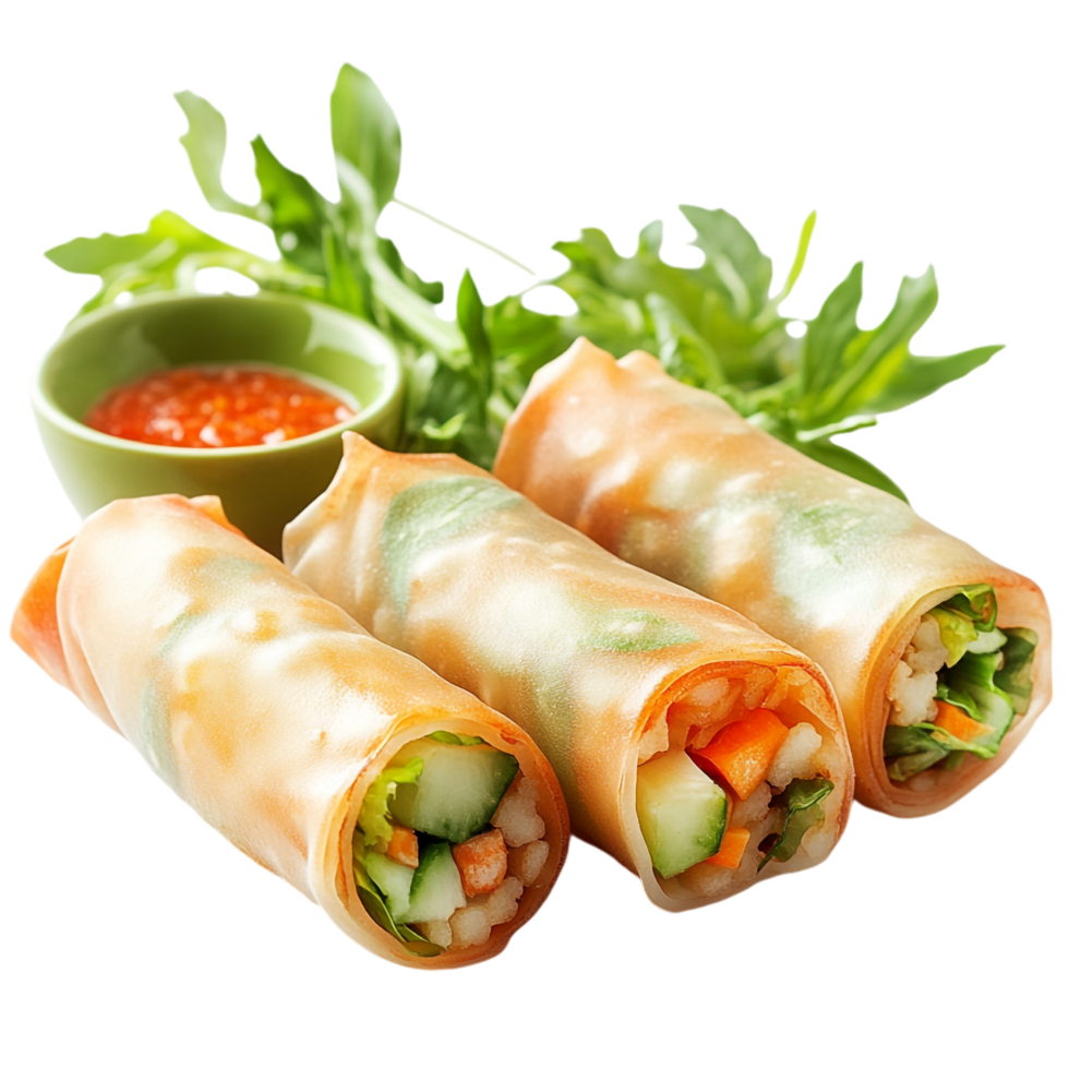 image of spring rolls on a transparent background png
