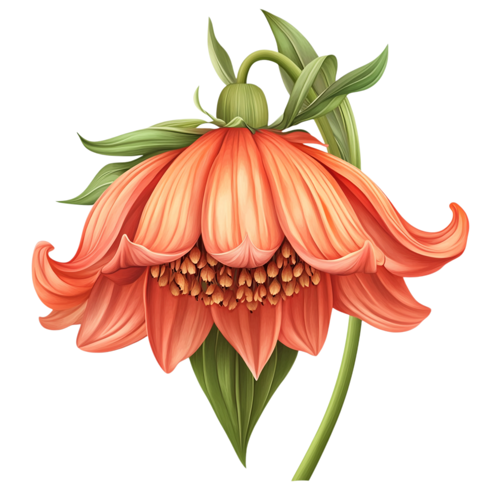 Crown Imperial Flower Vector Clipart on transparent background png