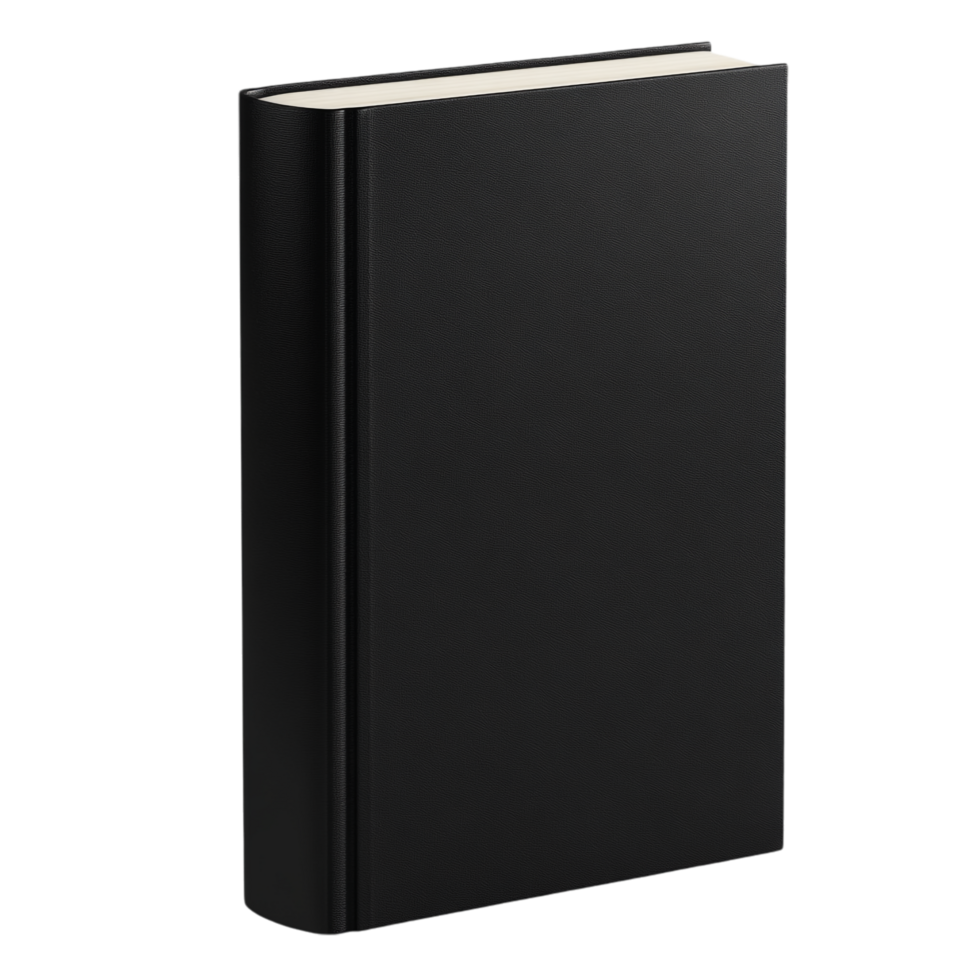realistic book cover presentation on a transparent background png