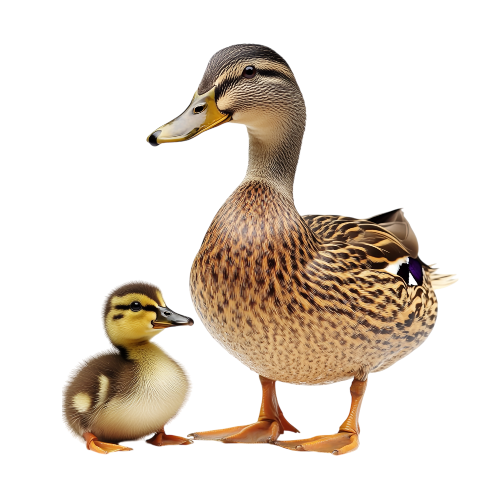 Duck with Duckling on transparent background png