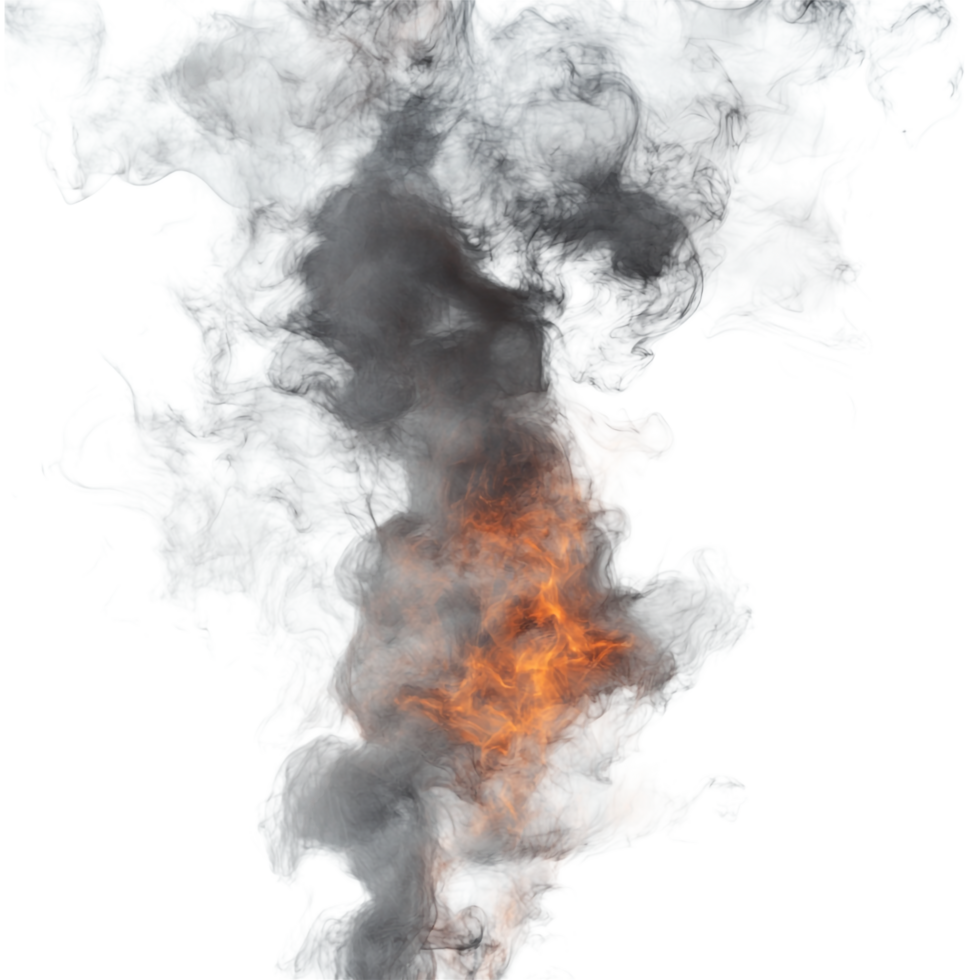image of smoke and fire on a transparent background png