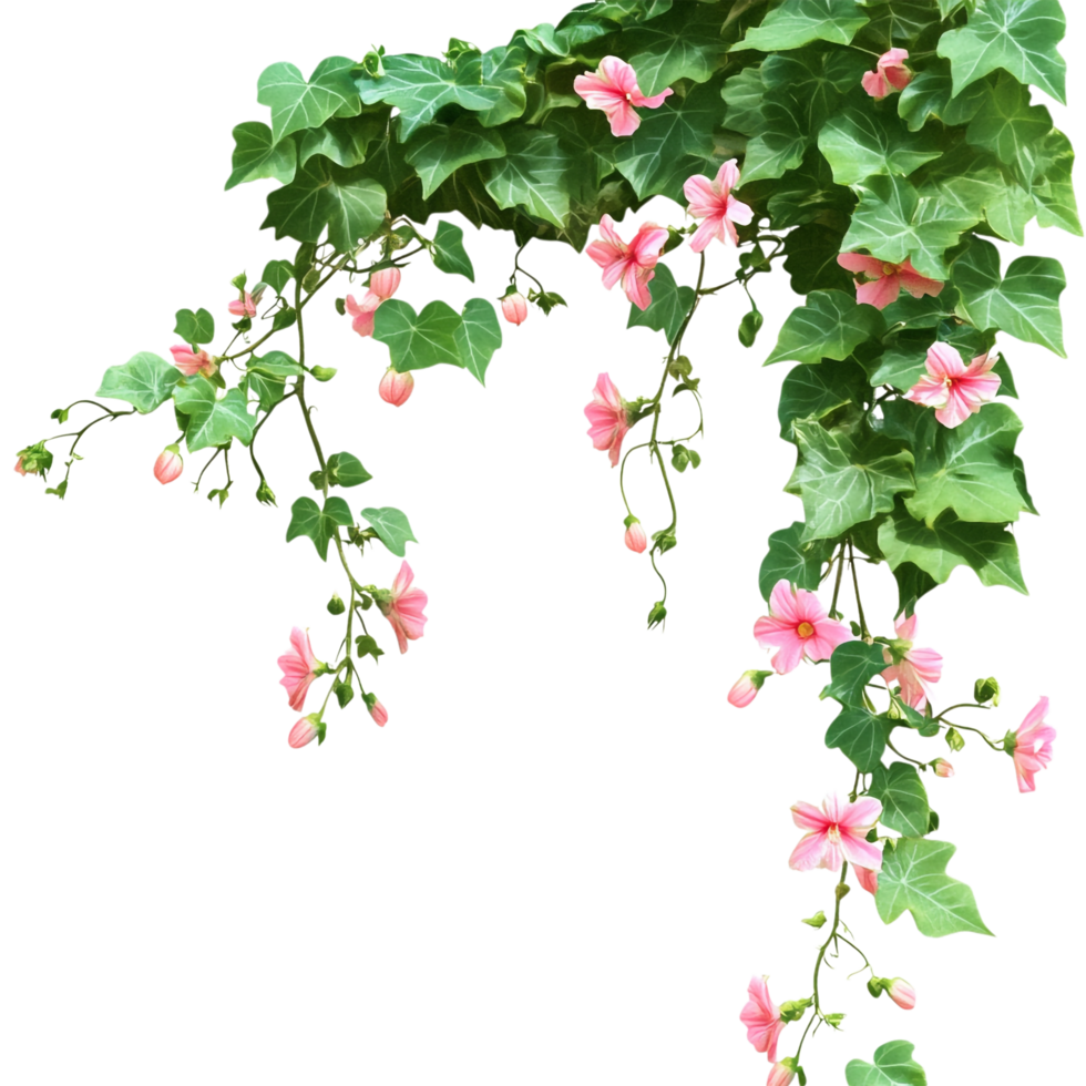 Eaves and Flowers on transparent background png
