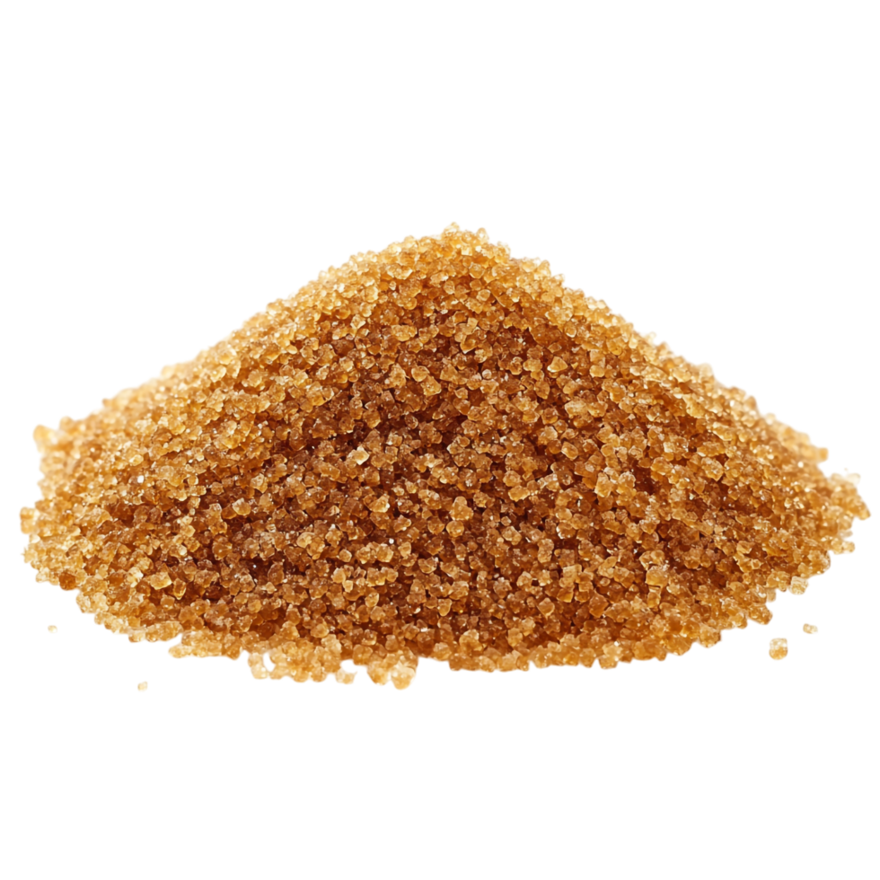 An image of a pile of brown sugar against a transparent background png