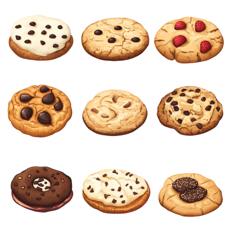 Cookies Vector Clipart on transparent background png
