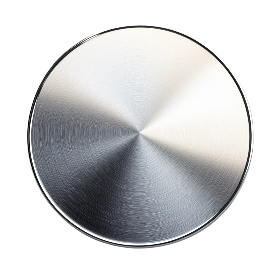 Set of Silver Round Stickers on transparent background png