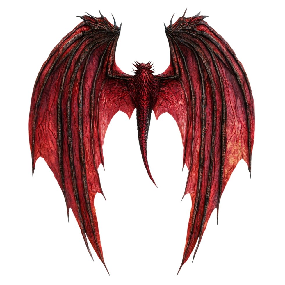 red dragon wings on a transparent background png