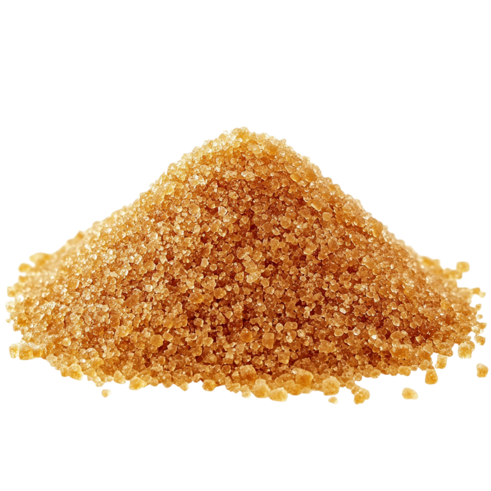 An image of a pile of brown sugar against a transparent background png