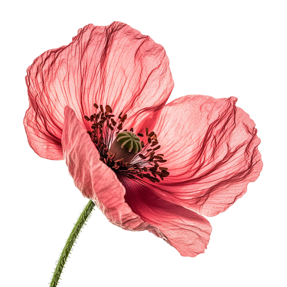 poppy flower on a transparent background png
