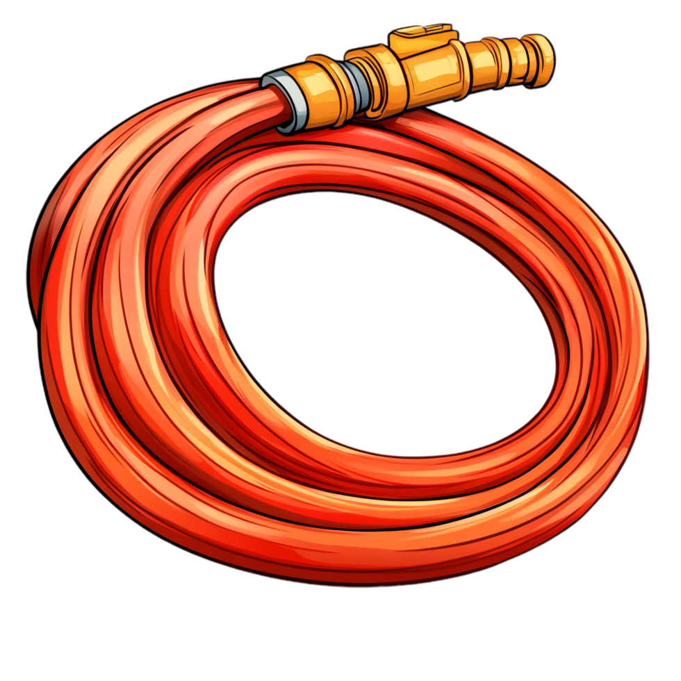 Hand drawn hose cartoon vector illustration on a transparent background png