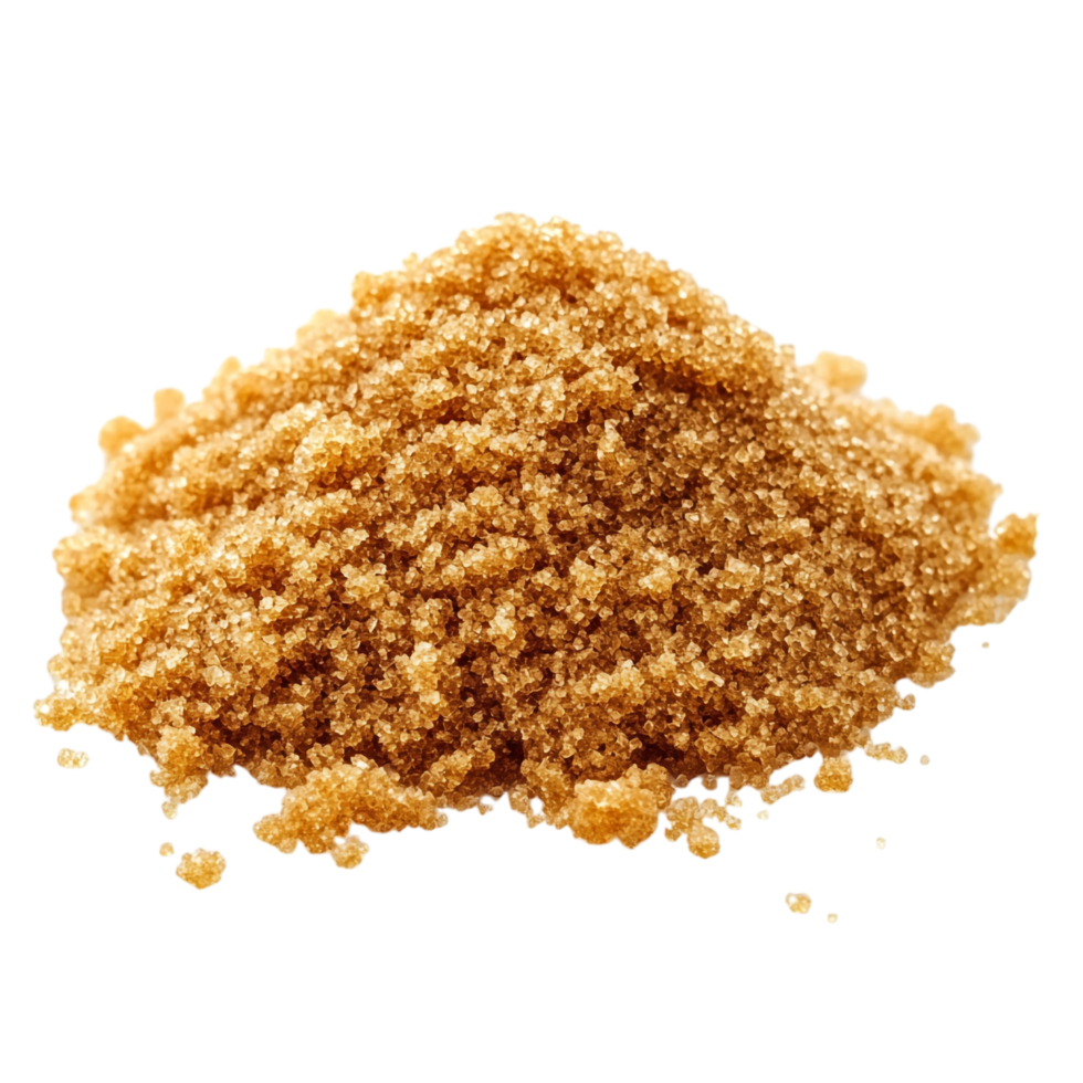 An image of a pile of brown sugar against a transparent background png