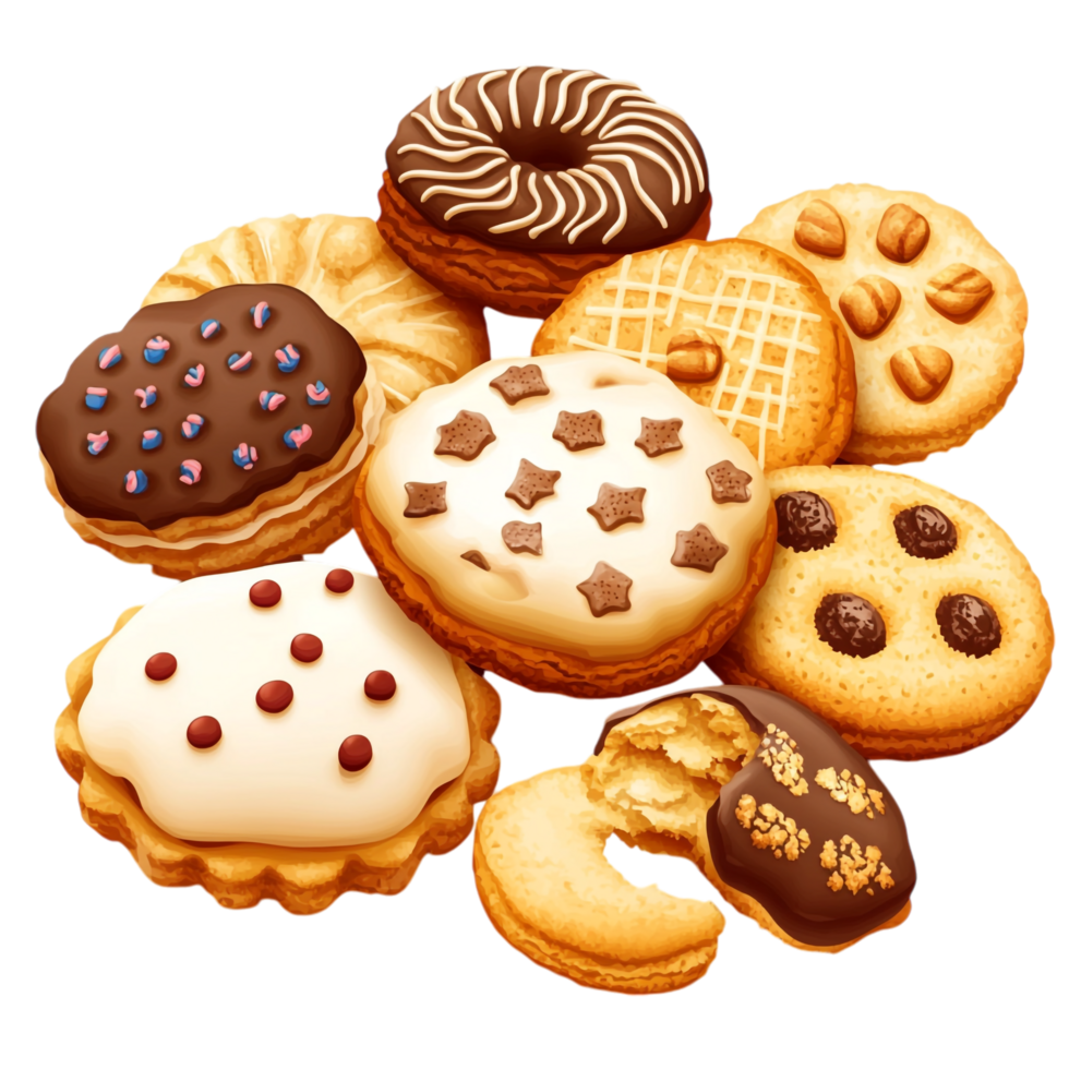 Cookies Vector Clipart on transparent background png