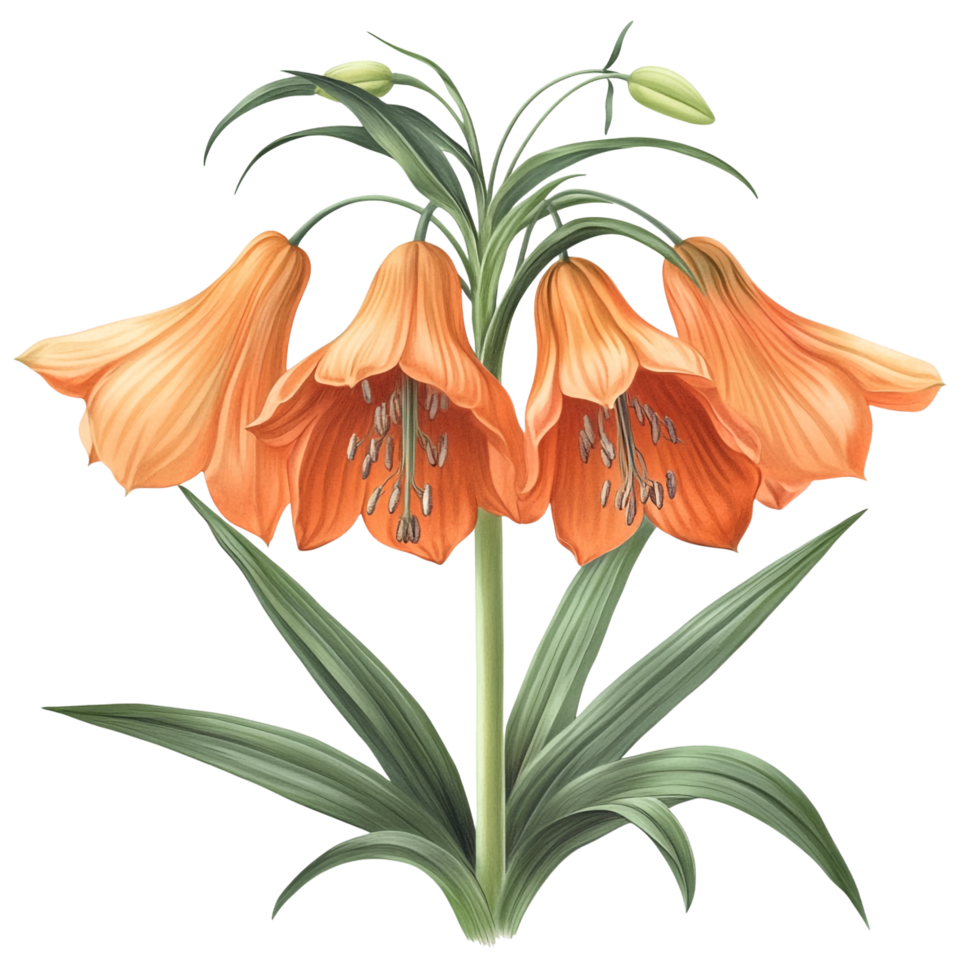 Crown Imperial Flower Vector Clipart on transparent background png