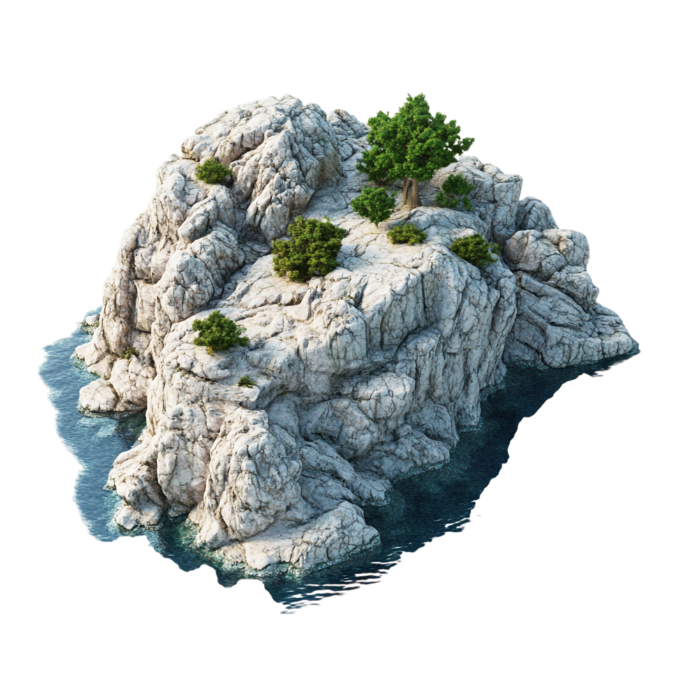 image of a small island on a transparent background png