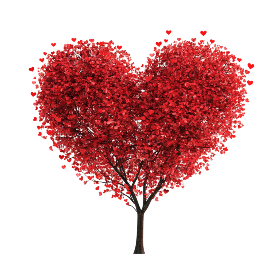 Beautiful Heart shaped Tree Valentine png