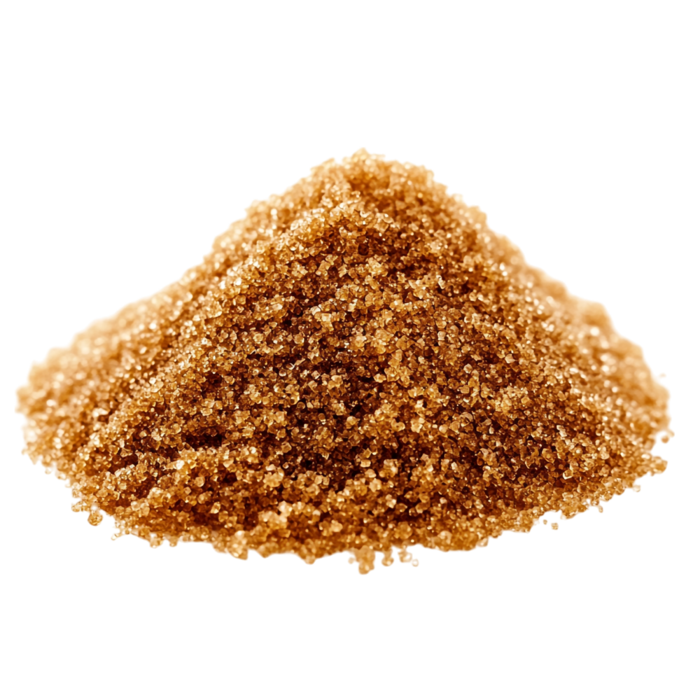 An image of a pile of brown sugar against a transparent background png