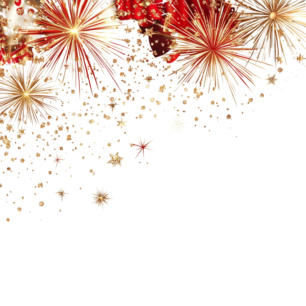 Happy New Year Social Media Banner on transparent background png