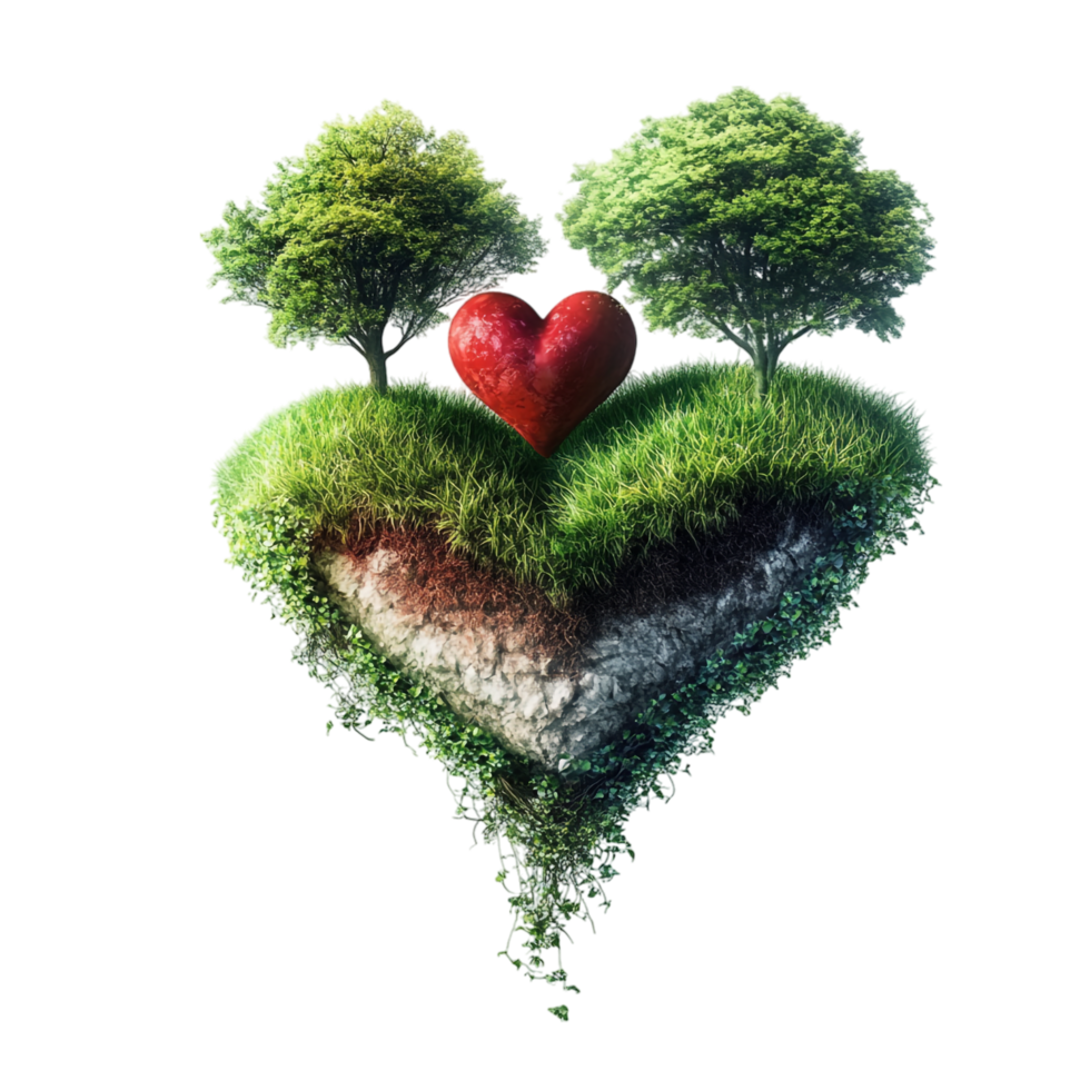 Heart in Nature on transparent background png