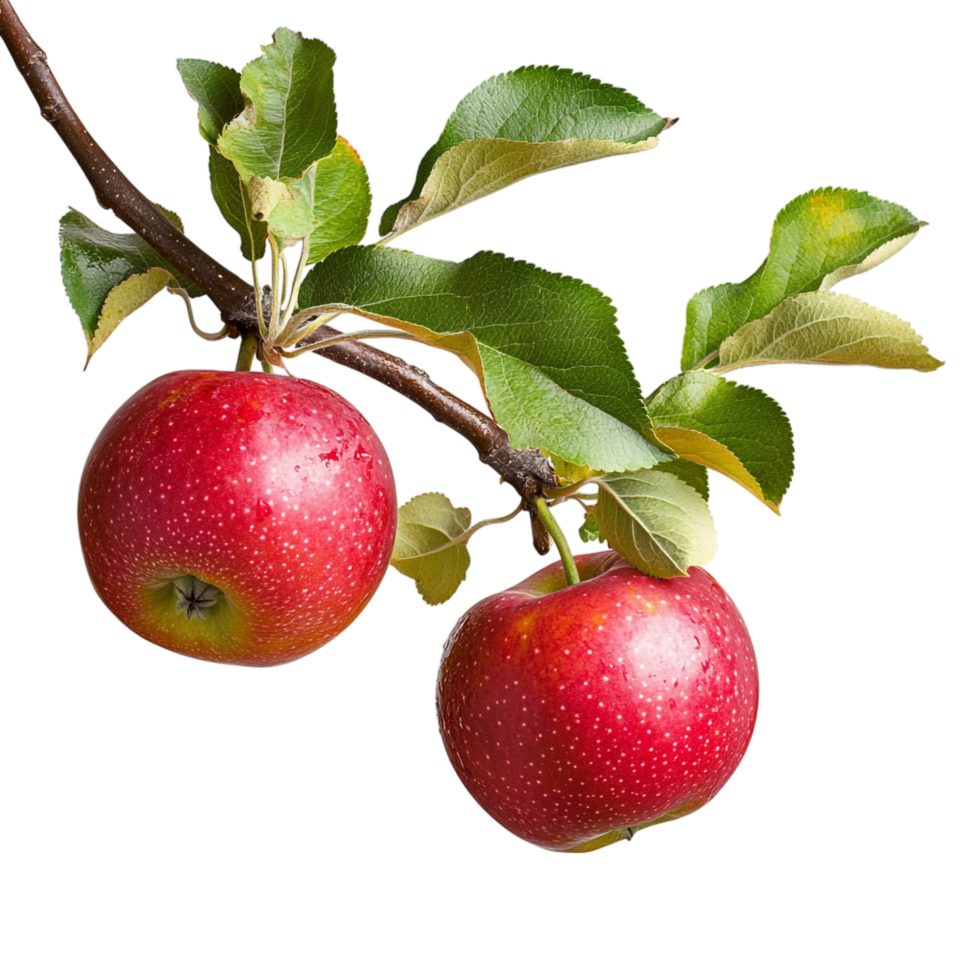 Apples on Branch on transparent background png